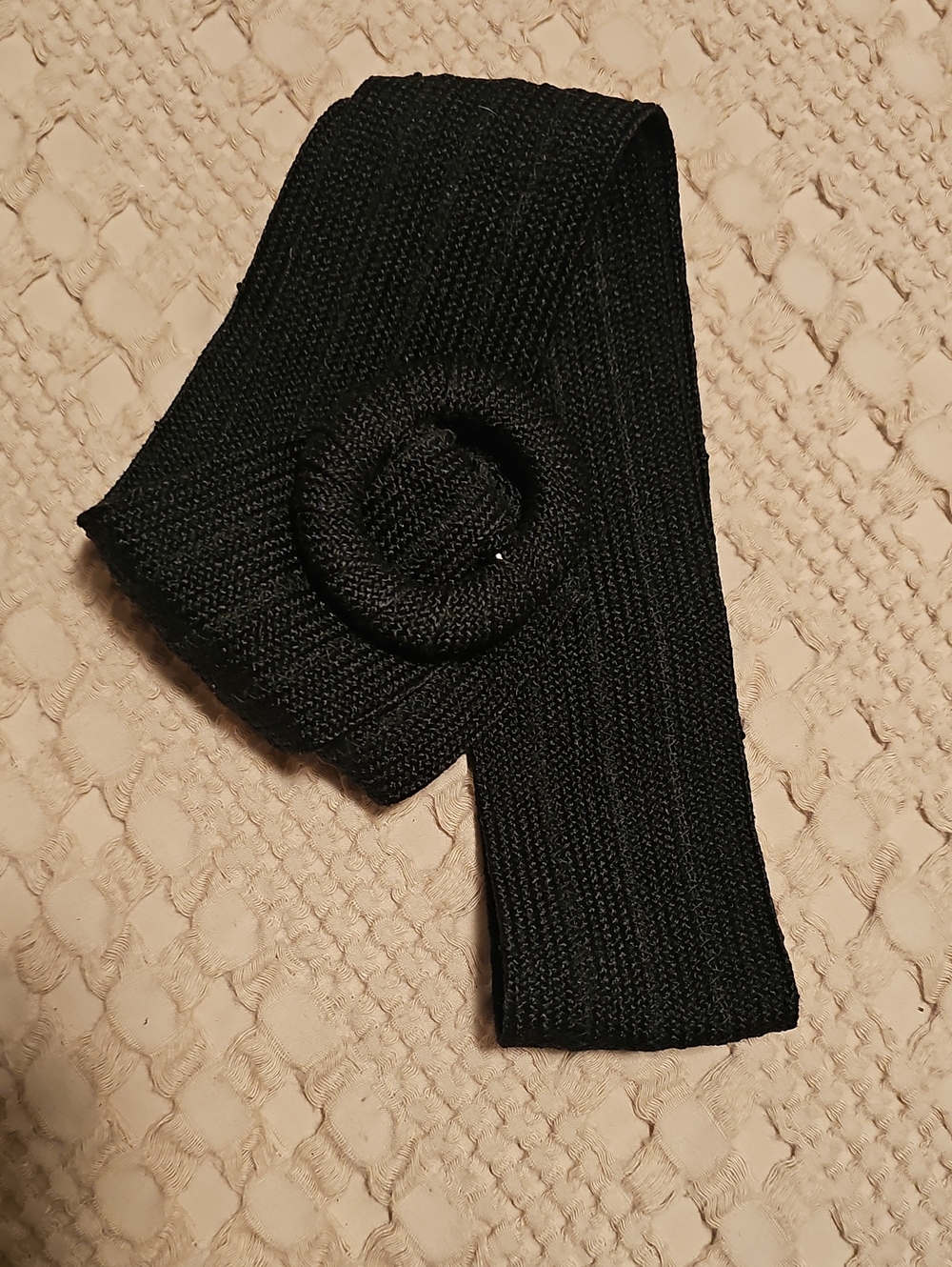 Black Knit Women's Decorative Cinch Belt